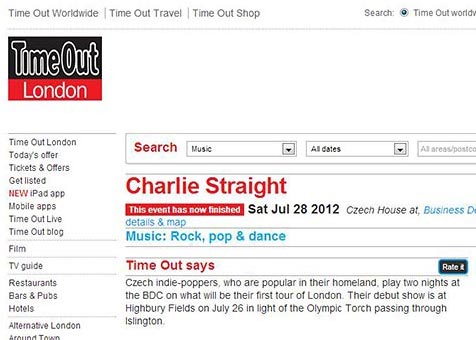 Time Out London – Charlie Straight